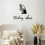 Wallity Thinking Chair Escultura de Pared de Metal Negro